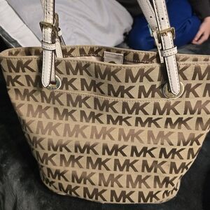 Michael Kors Brown Shoulder Bag with Signature Monogram